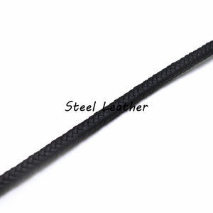 5.6*3.2mm Edges-Wrapped Braided Leather Cord for DIY Jewelry