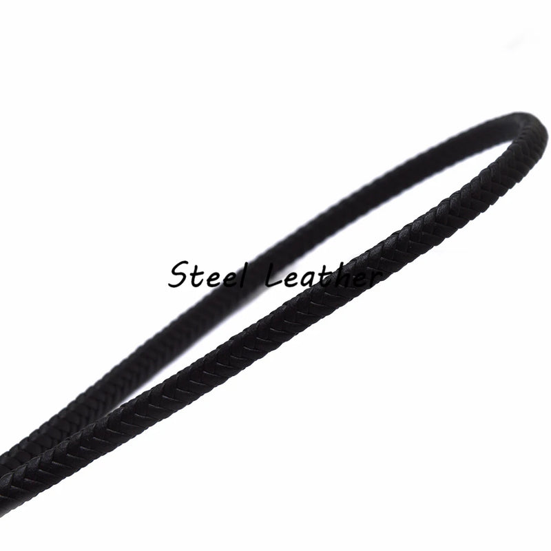 5.6*3.2mm Edges-Wrapped Braided Leather Cord for DIY Jewelry
