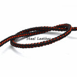 5mm Braided Leather Steel Thread Cords Lot for Bracelets
