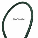 2m Green Leather Cords Round Braided for Bracelets Making