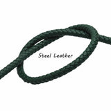 2m Green Leather Cords Round Braided for Bracelets Making