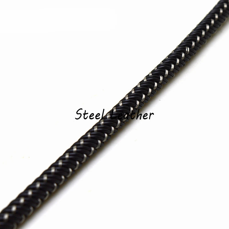 6mm Leather steel thread cords for jewelry making