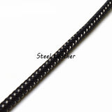6mm Leather steel thread cords for jewelry making
