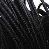 2m Round Braided Leather Cord Cow Leather Cords String Rope Bracelet Findings