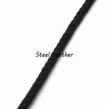 2m Round Braided Leather Cord Cow Leather Cords String Rope Bracelet Findings