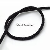 2m Round Braided Leather Cord Cow Leather Cords String Rope Bracelet Findings