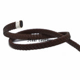 2m/lot 7*3mm Brown Wide Flat Braid Leather Cord for Bracelet DIY