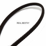 2m Coffee Flat Braided Leather Cord DIY Jewelry String Rope