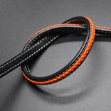 2m Flat Leather Cord Beading Cord Rope String for Jewelry Making