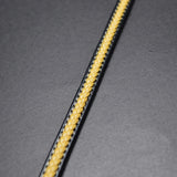 8*5mm Yellow Flat Braided Leather Bracelet Findings Cord String Rope DIY