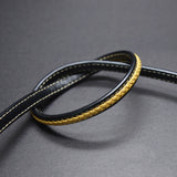 8*5mm Yellow Flat Braided Leather Bracelet Findings Cord String Rope DIY