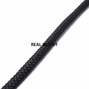 10*5mm Braided Flat Leather Cord for Bracelet Making - 2m/lot