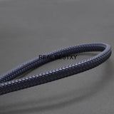 10*6mm /12*6mm Navy Braided Leather Cord For Jewelry Making
