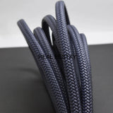 10*6mm /12*6mm Navy Braided Leather Cord For Jewelry Making