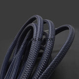 10*6mm /12*6mm Navy Braided Leather Cord For Jewelry Making