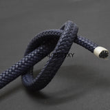 10*6mm /12*6mm Navy Braided Leather Cord For Jewelry Making