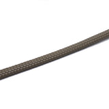 2m Gray Flat Braided Leather Cords for DIY Bracelets
