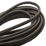 2m Gray Flat Braided Leather Cords for DIY Bracelets