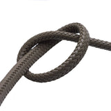 2m Gray Flat Braided Leather Cords for DIY Bracelets