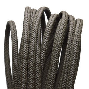 2m Gray Flat Braided Leather Cords for DIY Bracelets