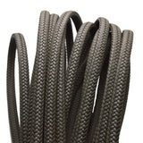 2m Gray Flat Braided Leather Cords for DIY Bracelets
