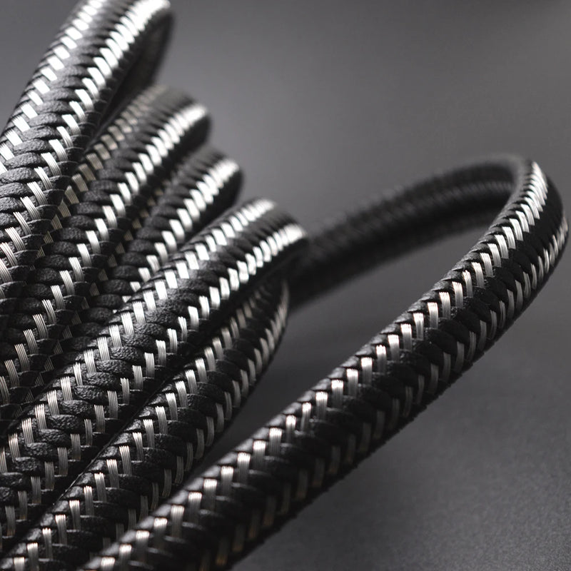 2m Stainless Steel Wire Leather Cords Flat Wide Lace for Men Bracelets