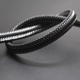 2m Stainless Steel Wire Leather Cords Flat Wide Lace for Men Bracelets