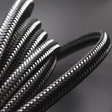 2m Stainless Steel Wire Leather Cords Flat Wide Lace for Men Bracelets