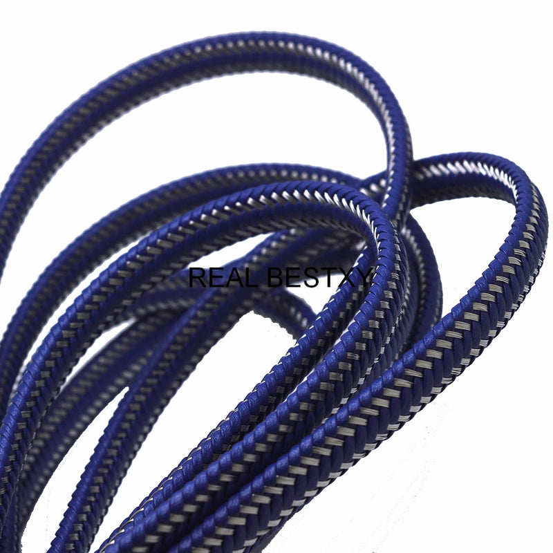 12*6mm Braided Leather Rope Steel Wire Cord for DIY Bracelet Craft