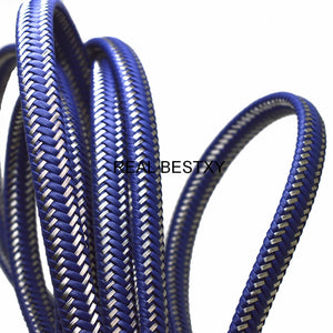12*6mm Braided Leather Rope Steel Wire Cord for DIY Bracelet Craft