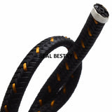 2m/lot 12*6mm Leather Cord Flat Braid Rope DIY Men Bracelets Making