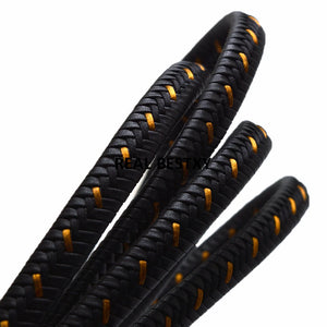 2m/lot 12*6mm Leather Cord Flat Braid Rope DIY Men Bracelets Making