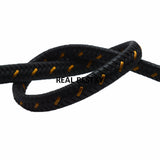 2m/lot 12*6mm Leather Cord Flat Braid Rope DIY Men Bracelets Making