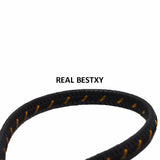 2m/lot 12*6mm Leather Cord Flat Braid Rope DIY Men Bracelets Making