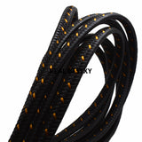 2m/lot 12*6mm Leather Cord Flat Braid Rope DIY Men Bracelets Making