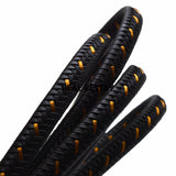 2m/lot 12*6mm Leather Cord Flat Braid Rope DIY Men Bracelets Making