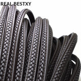 12*6mm Brown Microfiber Flat Braided Leather Cord Lot for DIY Jewelry Craft