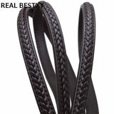 12*6mm Brown Microfiber Flat Braided Leather Cord Lot for DIY Jewelry Craft