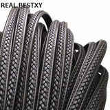 12*6mm Brown Microfiber Flat Braided Leather Cord Lot for DIY Jewelry Craft