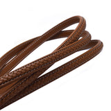 12*6mm Brown Wide Fiber Braided Leather Rope Cord for Jewelry Making