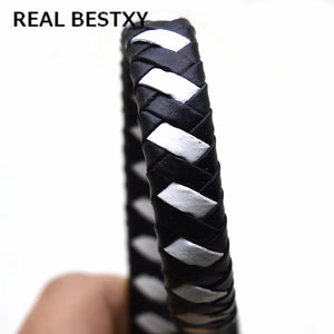 2m/lot 12*6mm Flat Leather Cord Braid Rope for Bracelet