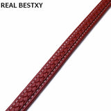 2m Red Flat Braided Leather Cords Ropes Jewelry Making