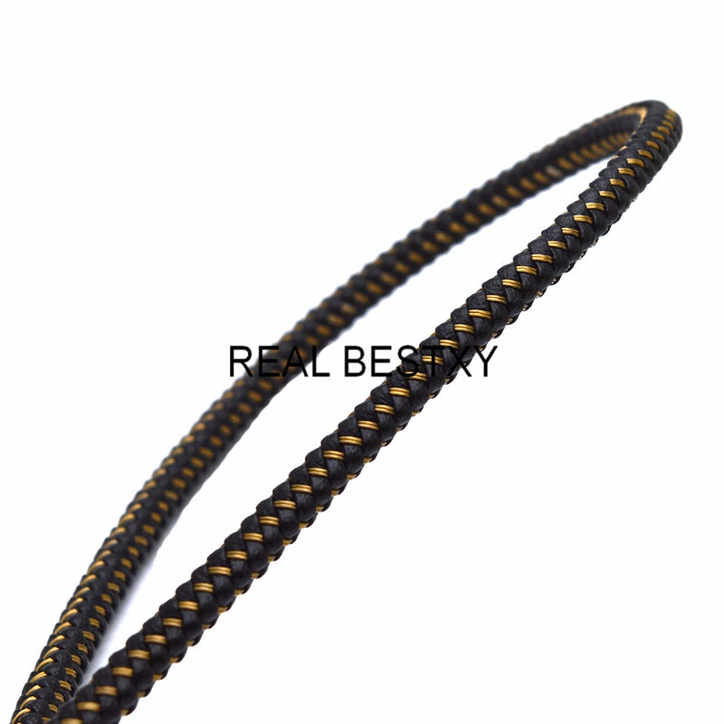 5.2mm Leather Steel Cords for Jewelry Making - 2m/lot