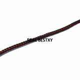 5mm Braided Leather Rope Cord Red Steel Wire for Jewelry Making