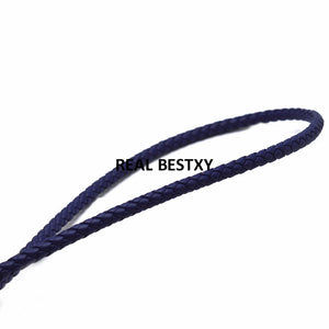 5mm Round Braided Leather Cord Rope String DIY Bracelet Necklace