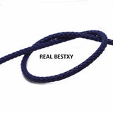 5mm Round Braided Leather Cord Rope String DIY Bracelet Necklace