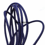 5mm Round Braided Leather Cord Rope String DIY Bracelet Necklace
