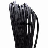 6*4mm Flat Braided Leather Cord for Men Bracelet DIY Jewelry Making