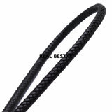 6*4mm Flat Braided Leather Cord for Men Bracelet DIY Jewelry Making