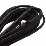 2m/lot 6*4mm Brown Braided Leather Cord Bracelet Necklace Findings DIY
